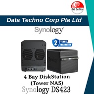 (SG LOCAL STOCK) Synology DS423 4-Bay DiskStation Tower NAS Enclosure Storage System - Realtek RTD16