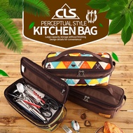 CLS Outdoor Camping Cookware Storage Bag Barbecue Tableware Bags