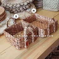 Water Hyacinth Woven Basket | Storage handle | Water hyacinth Tray