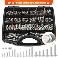 Box Boxed Screws 280pcs276pcs Outer Hexagon Flange Bolt Combination Hexagon Bolt Set Kit FX9Z