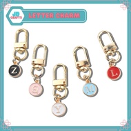 Letter Initial Charm Personalized Pendant Keychain | A-Z