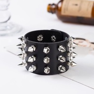 Punk PU Leather Bracelet cosplay Comic Exhibition Wrist Decoration Gothic Personality Spike Holiday 