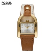 Fossil Women's Harwell Analog Watch ( ES5346 ) - Quartz, Gold Case, Rectangle Dial, 20 MM Multicolor Leather Band