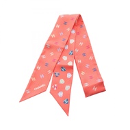 【二手，A級】香奈兒 (Chanel) 絲巾，Coco 標誌心形圖案，女士真絲巾