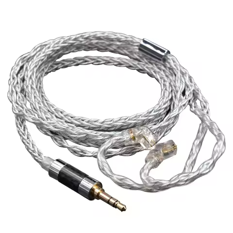KZ 8 Core Silver Blue Hybrid 784 Cores Silver Plated Upgrade Wire Earphones Cable for KZ ZS10 PRO ZS