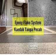 Epoxy Flake Coating / Epoxy Lantai / Kitchen / Tandas Waterproof Anti-Slip Limited Edition Color Mixed / primer / clear