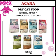 Acana Dry Cat food ( Grasslands ,Pacifica ,Wild Prairie ) &amp; ( Indoor Entree , Bountiful , First Feast, Homestead ) #340g