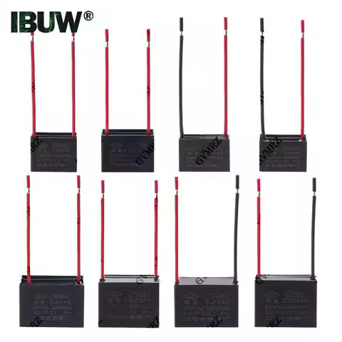 CBB61 Motor Run Capacitor 1.5–20uF 250V 450V AC Polypropylene Film for Fan Motor Replacement
