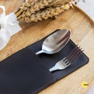 H&X Portable Cutlery Bag with Zipper Cutlery Box Storage Bag Camping Cutlery Storage Bag