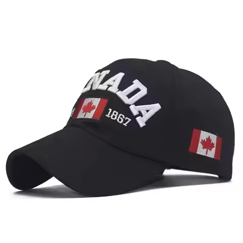 Canada Dad Unisex Cotton Baseball Cap Maple Leaf Flag Cap Embroidered Unisex Cap Outdoor Sun Hats fo