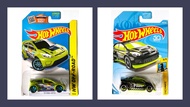 Hot Wheels - CheckMate - '12 Ford Fiesta Black (9-9) &amp; HW Off-Road - '12 Ford Fiesta Green (78-250) (22A)