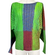 狀況極佳 ▲ 三宅一生 PP23FK331 PLEATS PLEASE船領長袖剪裁縫製上衣，顏色3，日本製造，正品，女款。