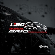 Honda Brio Reflective Hbc Stickers
