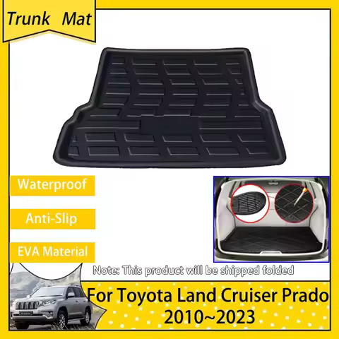 Car Trunk Mat for Toyota Land Cruiser Prado 150 J150 Lexus GX 400 460 2010~2023 Rear Boot Cargo EVA 