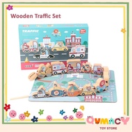 KABI Wooden Toy Traffic Set - Threading Vehicle