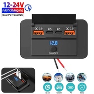 Car Bus Four-Port Modified Car USB Charger Bus Car Type c Fast Charging