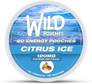 Wild 20 x 120mg Caffeine Pouches Nicotine Free Citrus Ice - Can of Energy Pouches - Caffeine Pouch