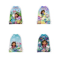 Gabby's Dollhouse Bundle Pocket Drawstring Bag High-Capacity Storage Cute Girls Cosmetic Bag Portable Folding Bags