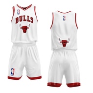 ((Recomended))) Nba CHICAGO BULLS FULLPRINT Basketball JERSEY ONE SET