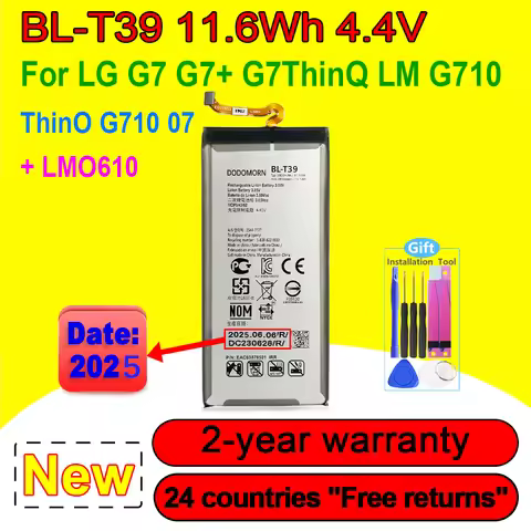 NEW BL-T39 Battery For LG G7 ThinQ Q7 G7+ G7ThinQ LM G710 BLT39 3000mAh Smart Phone