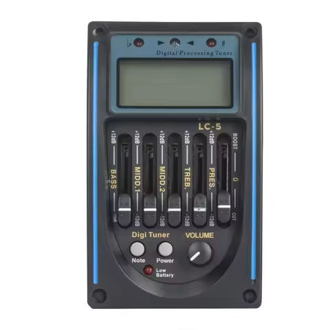 LC-5 5 Bands Acoustic Guitar Pickup EQ Preamp LCD Tuner Piezo Pickup Equalizer System for Acoustic G