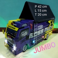 Miniatur truk oleng size JUMBO 42 cm_miniatur kayu triplek
