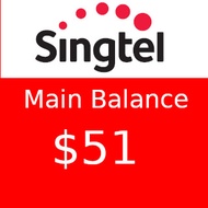 Singtel Main Balance $51 Top Up / Recharge