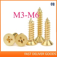 Flathead Metal Screw/Copper Self-Tapping Screws/Screw for Wood M3/M3.5/M4/M5/M6 * L6-50mm 【CQ-MB-1】