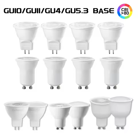 10-50Pack Led Spotlight GU11 MR11 GU10 GU4 GU5.3 220V 240V Bulb Foco Lights 3W-12W Equivalent 75W fo