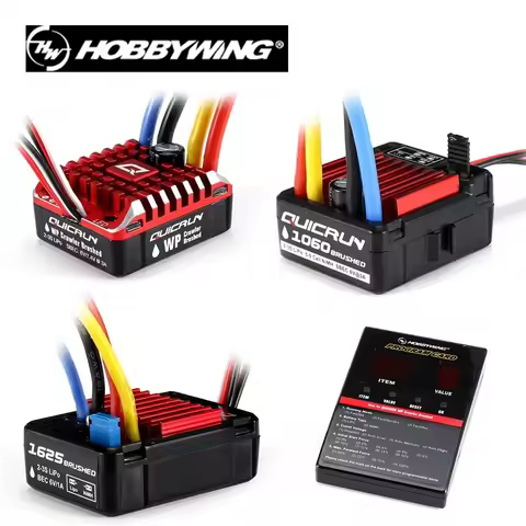 Hobbywing QuicRun 1625 25A WP1060 60A 1080 0880 80A Waterproof Brushed ESC RTR for 1/8 1/10 1/16 1/1