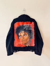 彩繪牛仔夾克 手工定制夾克 Michael Jackson, Thriller Gift