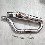 ท่อZ ทรงปลายกรวย ช่างZERN สีเงิน MIO / FINO รุ่นคาร์บู