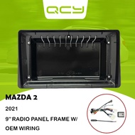 9" Android 2DIN Stereo Fascia Frame Panel For Mazda 2 2021 Audio Fitting Adaptor