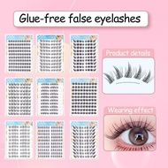 Glue-free False Eyelashes Single Cluster 10-12mm C-curled Natural Self-adhesive False Eyelashes H0q9