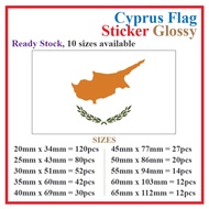 Cyprus Flag Sticker Rectangle Postcard / Stiker Pelekat Poskad Bendera Cyprus
