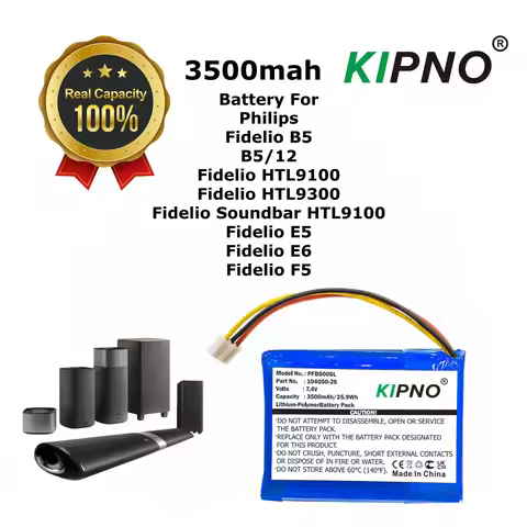 Speaker 3500mAh Battery For Philips 104050-2S 2ICP11/41/54 Fidelio B5 B5/12 Fidelio HTL9100 FidelioH