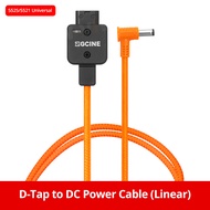 ZGCINE D-Tap to 5.5*2.5mm DC Connector Power Cable 60cm Length 180°Rotatable with Braided Wire for P