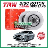 TOYOTA ALTIS 1.6/1.8/2.0 / SIENTA 1.5 TRW FRONT BRAKE DISC ROTOR SET [DF7424]