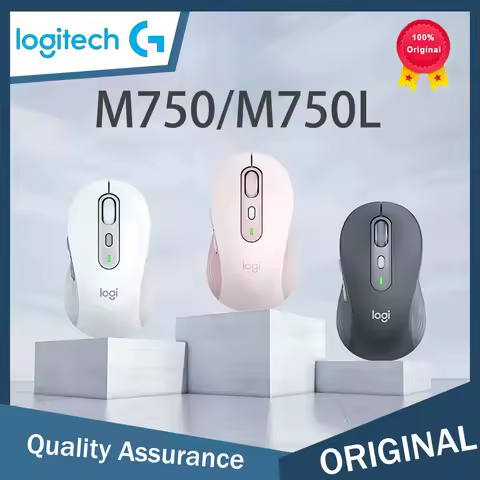 Logitech Preferred Series M750 M750L Wireless Bluetooth Mouse, Dual Mode Silent, Business Office Por