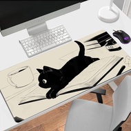 Gamer Mousepad Ink Cat Mouse Pad cute Large Mouse Mat kawaii Natural Rubber Desk Rug PC Desk Mats Design Mousepads