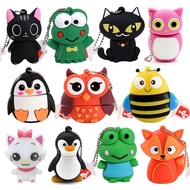 ♥【Readystock】 + FREE Shipping+ COD ♥ Cute Cartoon Animal Penguin Cat Owl 64GB USB Flash Drive 8GB 16GB 32GB 64G 128GB 256GB 512GB Pendrive USB 2.0 Memory Stick Frog Pen Drive