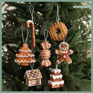 [WX] Christmas Ornaments 3D Foam Gingerbread/Star/Candy Cane Christmas Decoration Sticky Powder Hang