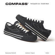 [Official Product] Sepatu Compass Retrograde Low - Double Black