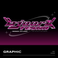 3D DESIGN | 🌸 Y2K Pink Chrome Cyberpunk Font Logo Mockup – Photoshop