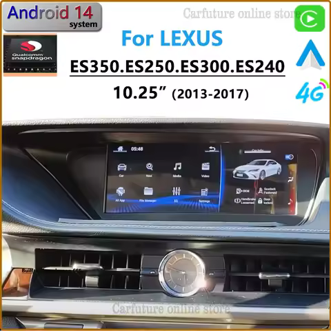 For Lexus ES350 Android 14 Qualcomm ES400 ES200 CarPlay Car Radio Stereo GPS Navigation HD 10.25Inch
