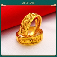 ASIX GOLD แหวนทองแท้  แหวนคู่รักแฟน แหวนผู้ชาย แหวนทองแท้ถูกๆ ไม่ดำ ไม่ลอก ทอง 24K ทองแท้ 999