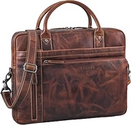 Jared' Einzigartige Laptoptasche Leder Herren Notebooktasche 15,6 Zoll bis 16 Zoll Umhängetasche Gro