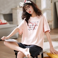 95% pure cotton pajamas womens pajamas plus size fat loose large size pajamas XXXL womens spring and