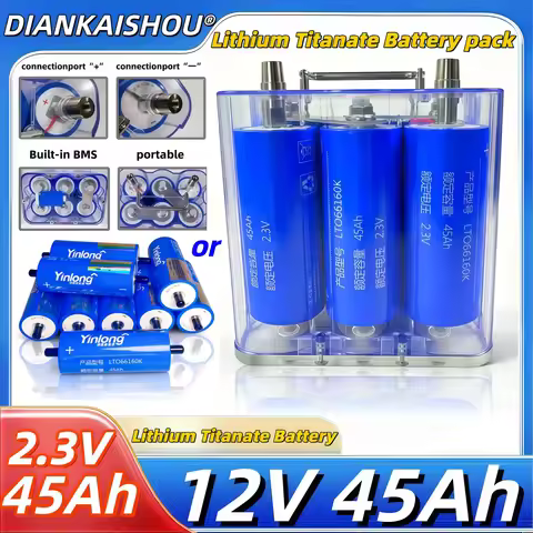 Yinlong New 12V 45Ah 2.3V 45Ah Low Temperature Resistant Lithium Titanate Battery pack 10C High-powe