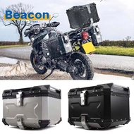 Top Box Aluminium Motorcycle 45L with Universal Base Plate Motorcycle Trunk Box Motorcycle Rear Stor